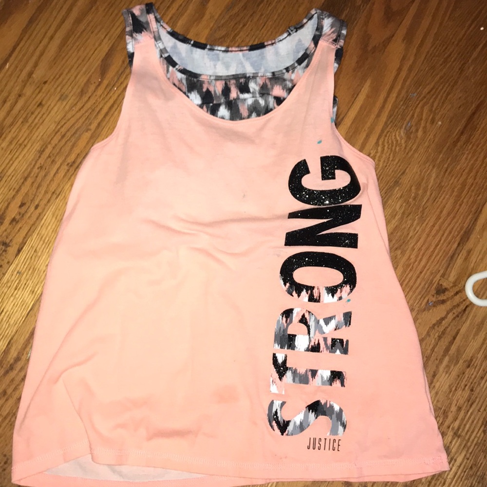 Justice Girls Orange Tank Top